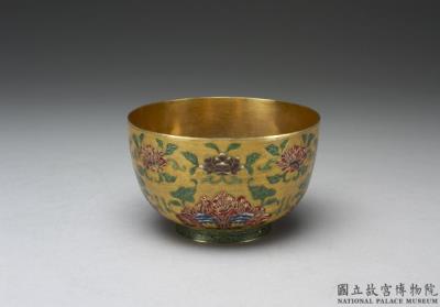 图片[2]-Gold cup with champleve enamel decor , Qing dynasty, Qianlong reign (1736-1795)-China Archive